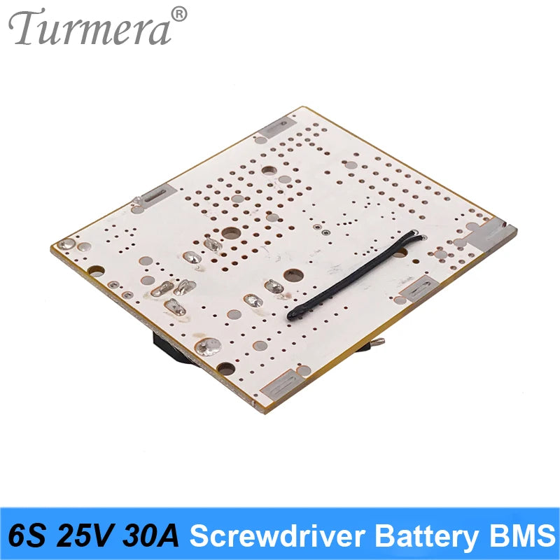 Turmera 6S 20V 25V 30A BMS Lithium Battery Board with Balance for 24V 25V Screwdriver Shurik and Vacuum Cleaner Battery Pack Use