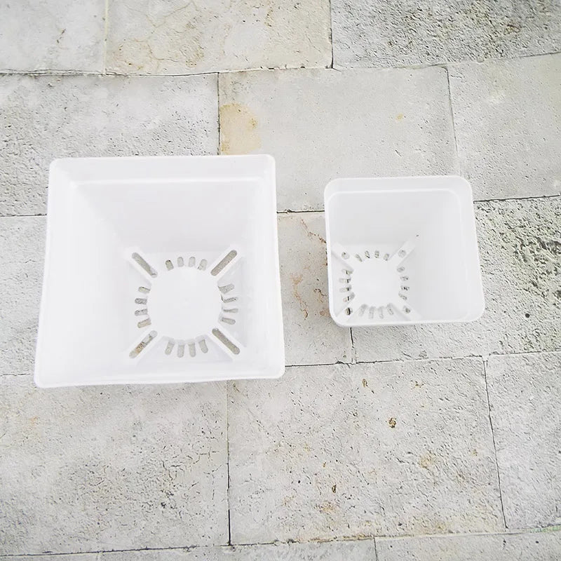 10PC Mini Flower Pots Colourful Plastic Plant grow Pot nursery cup planters for succulents Decor Desktop Container Garden tools