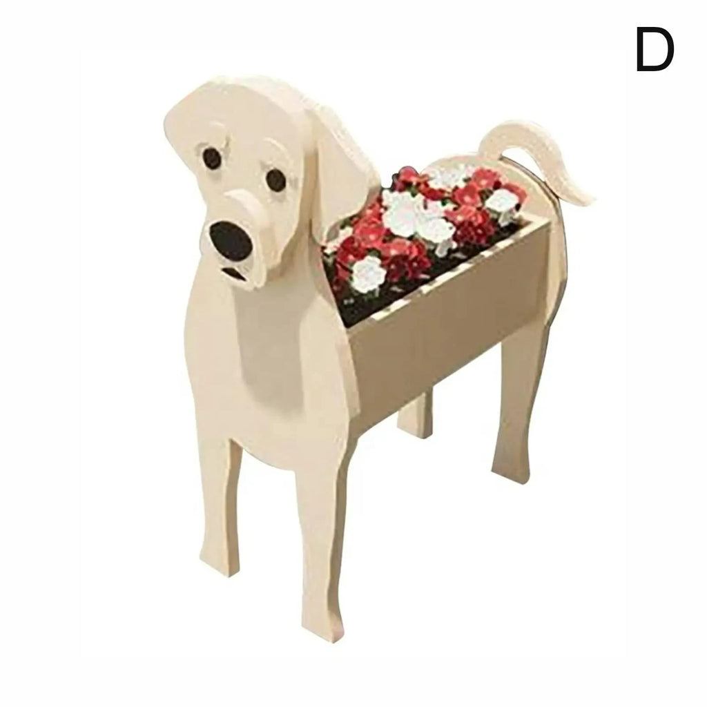 Cute Animal DIY Flower Planter PVC Pet Dog Potted Garden Yard Decoration Plant Container Holder Decor Garden Flower Pots  Orname