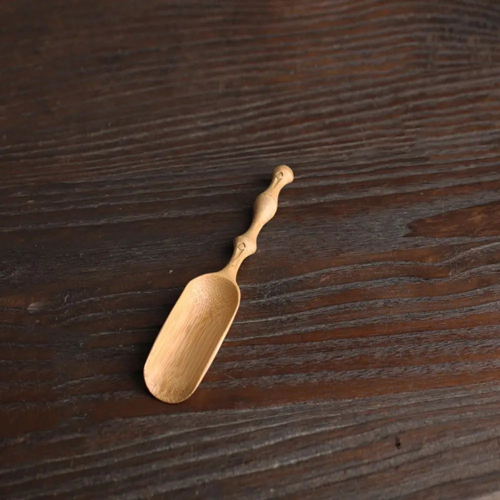 High Quality Tea Accessories Chinese Kongfu Wooden Bamboo Retro Style Natural Tea Scoop Delicate Spoon Portable Bamboo Teaspoon