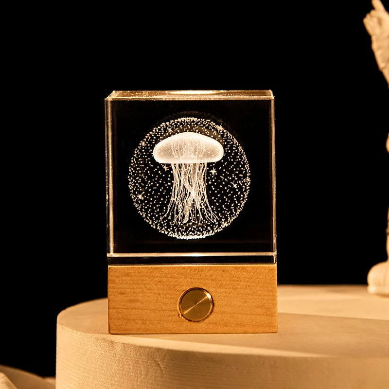 Astronomy Galaxy 3D Crystal Ball Table Lamp Moon Planet Galaxy Decor for Home Children's Table Lamp Party Birthday Xmas