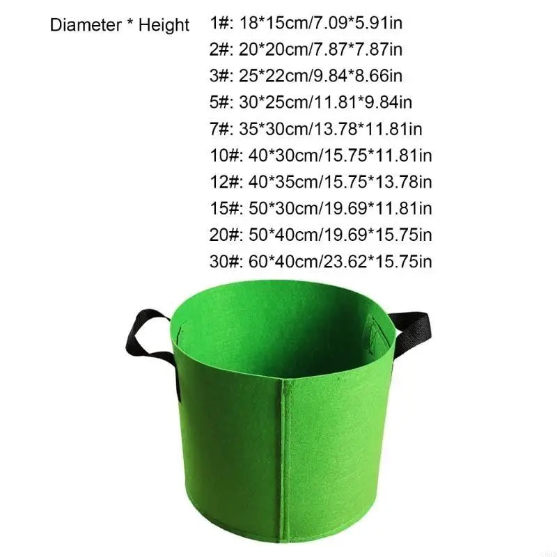 Plant Grow Bags Nonwoven Fabric Pots Vegetable Planter Bags Garden Pots Perfect for Efficient Home Growing and Gardening C5AD