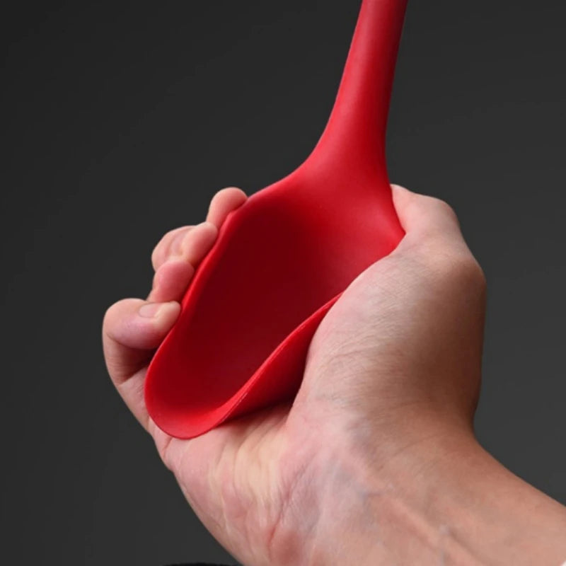 5-Piece Silicone Kitchen Utensil Set Food-Grade BPA-Free Silicone Soup Spoon Pan Turner Rice Spoon Mixing Spoon