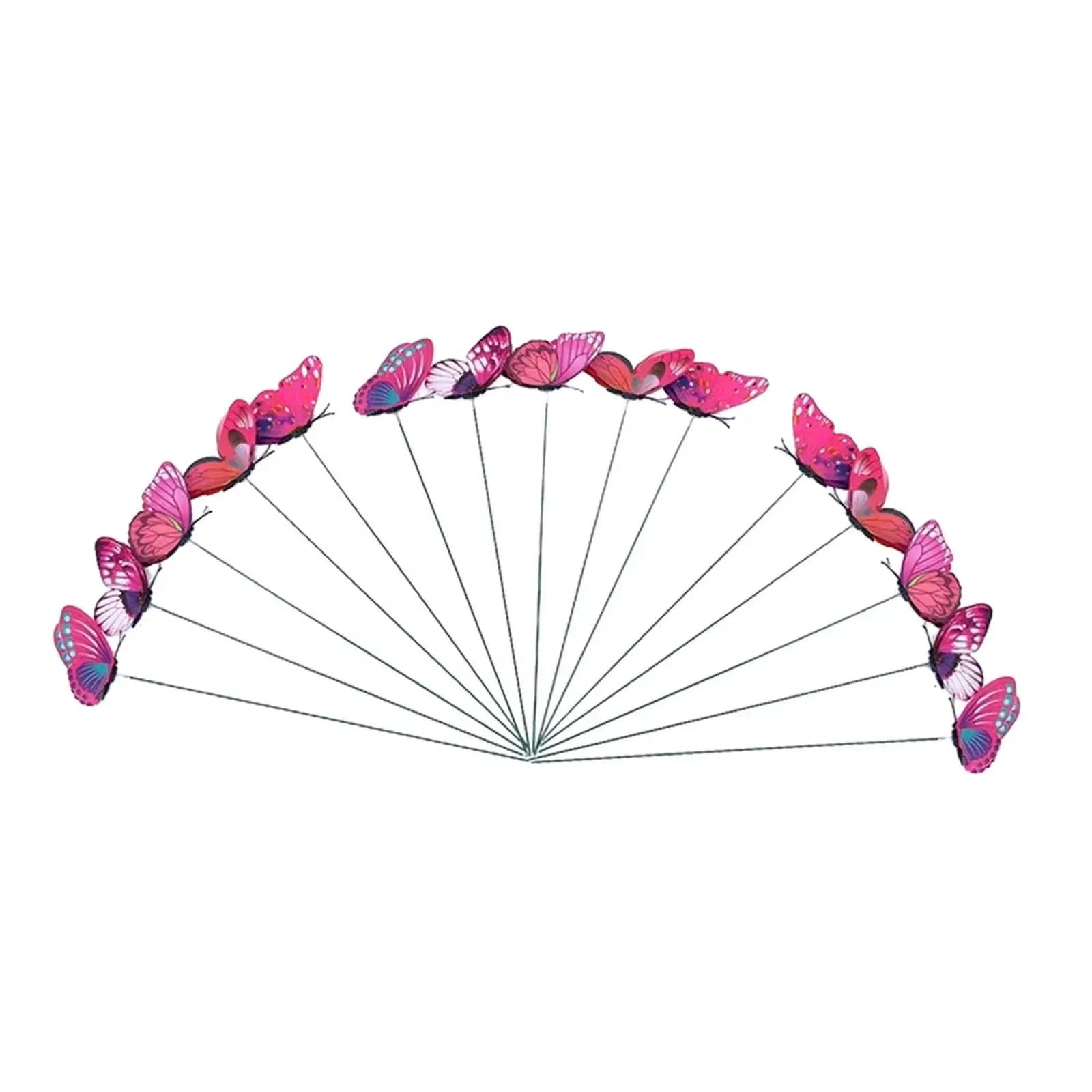 24Pcs Butterfly Garden Stakes Butterfly Decorations Outdoor Art Outside Planter Decorative Lawn Ornaments for Porch Plant Pot