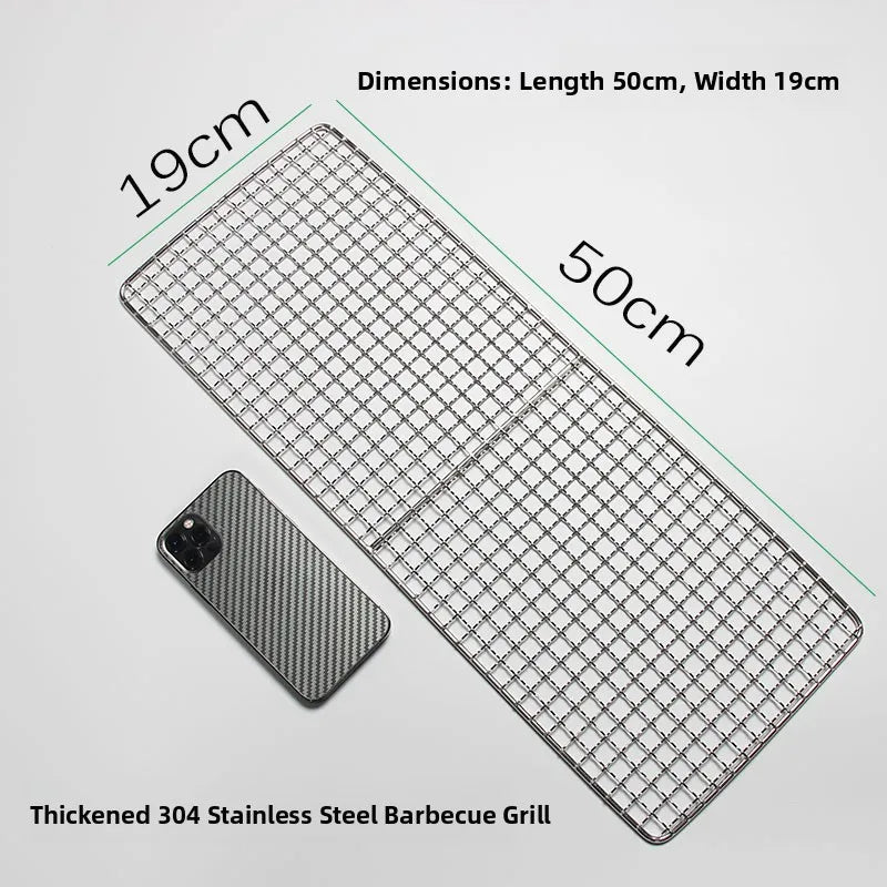 Thiened Rectangular Me BBQ ill Net 304 Stainl Steel Drng Net Barbecue Wire Me for Outdoor Kitchen Cooking Tools