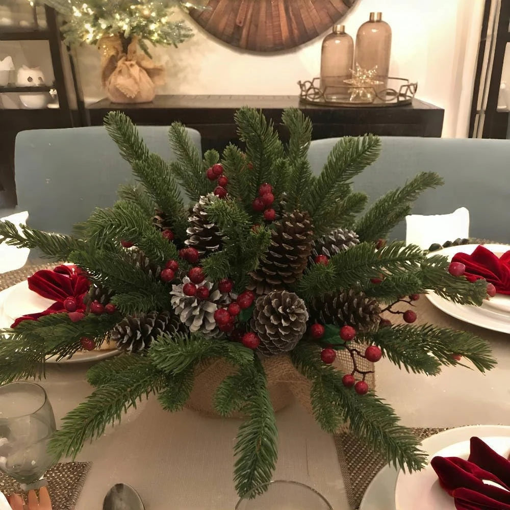 20/50Pcs Artificial Plants Christmas Tree Home Room Table Decoration Outdoor Yard Garden Accessories Household Products Vase Diy