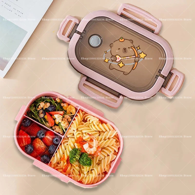 Capybara Bento Lunch Box Anime Animals Print Food Storage Containers Kids School Picnic Lunchbox Boys Girls Office Dinner Cases
