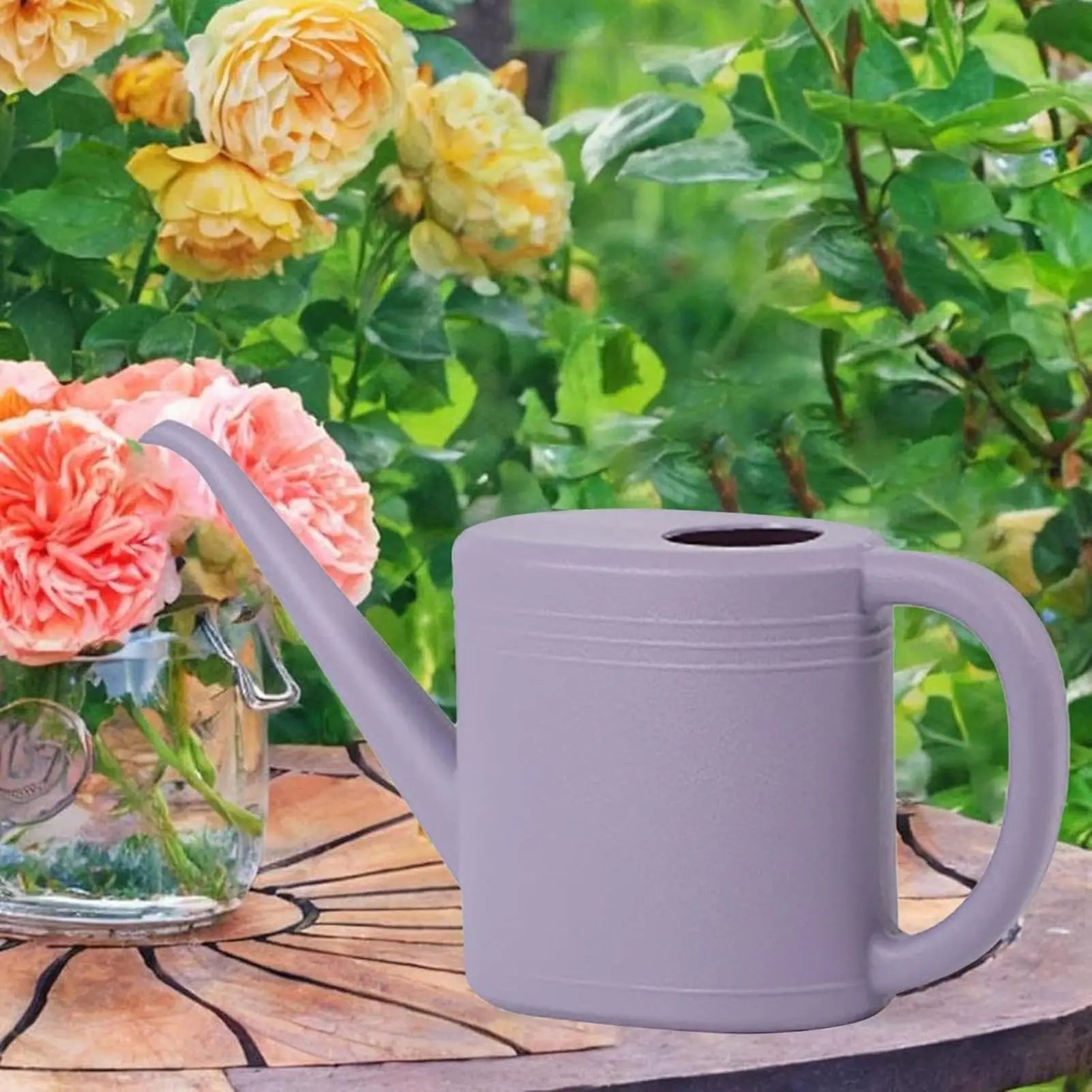 Flower Watering Can 1L Portable Waterer Long Spout Small Watering Can For Balcony Patio Horticulture Outdoor Indoor Garden Home