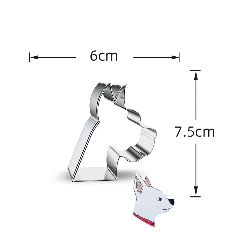 Biscuit Cookie Cutter Embosser Mold Dog For Cake Chocolate Decorating Tools Pastry And Bakery Baking kitchen Accessories Fondant