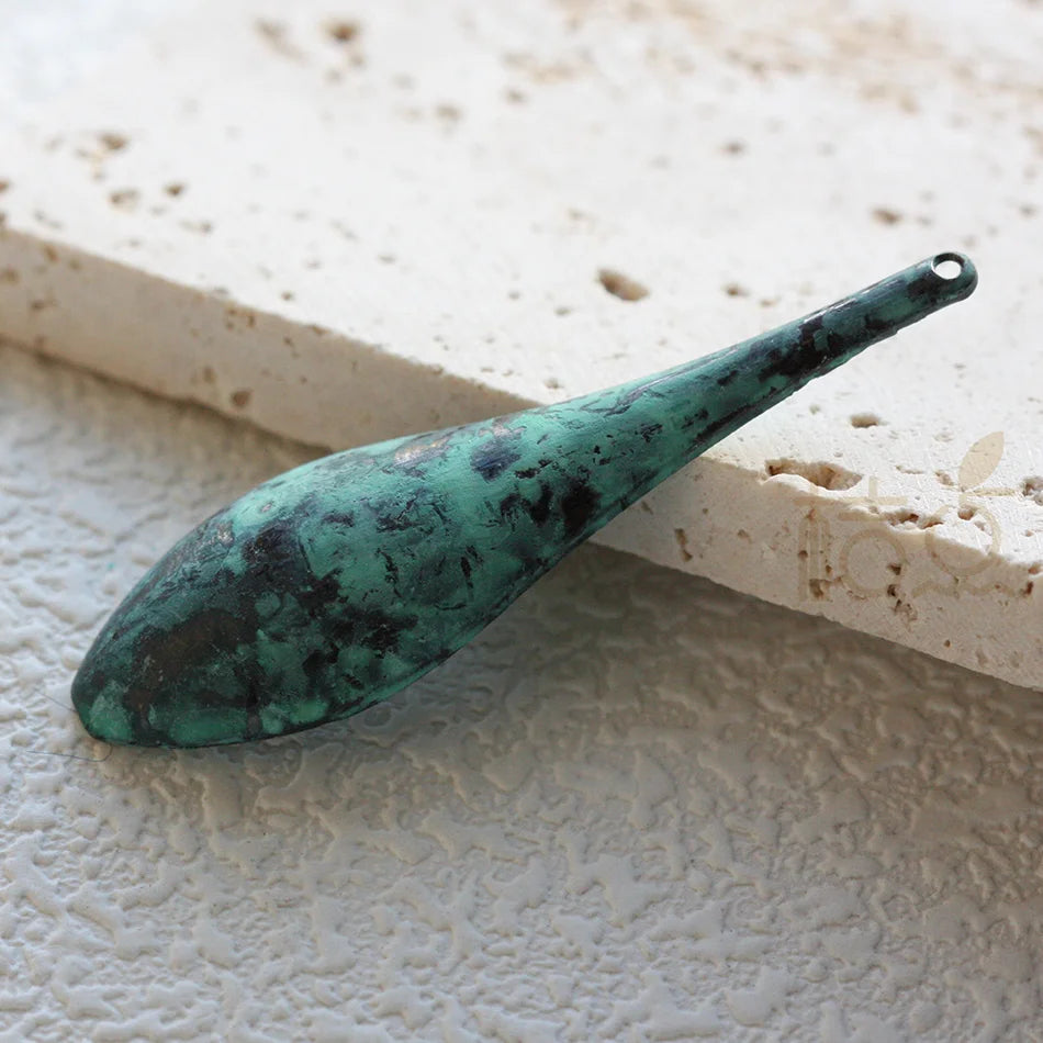 DIY Supply-Premium Plated Solid Brass Finding Brushed Spoon - 50x14mm (4332C)