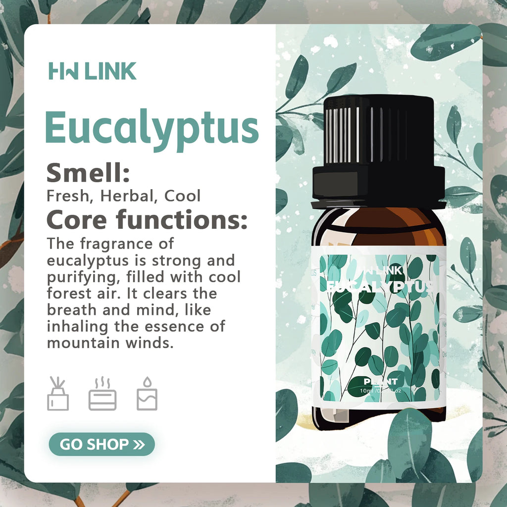 Eucalyptus Essential Oils 10ml Eucalyptus Oil For Diffusers,Hair,Skin Care,Aromatherapy,Body Massage,Soap And Candle Making