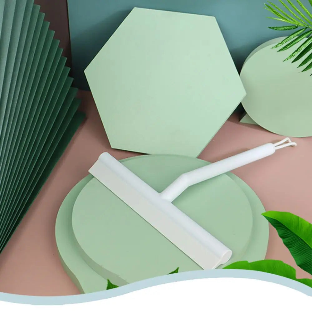 Labor-saving Silicone Shower Squeegee Scraper Plastic Cleaning Glass Clean Scraper Soft Black Washing Wiper Bathroom