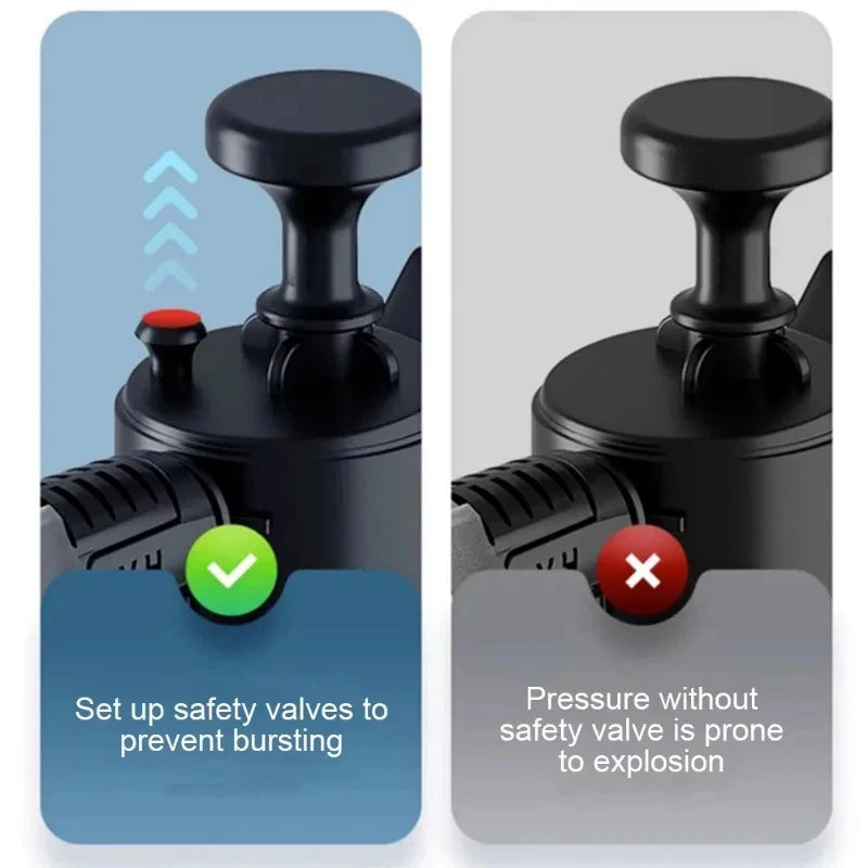 2L Transparent Foam Sprayer Car Wash Hand-Held  Watering Can Air Pressure Sprayer Plastic Disinfection Water Bottle Car Cleaning