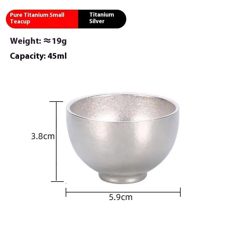 Pure Titanium Small Tea Cup Coffee For Outdoor Portable Camping Coffee And Tea Tableware Brewing Hiking Tea Cup Teapot