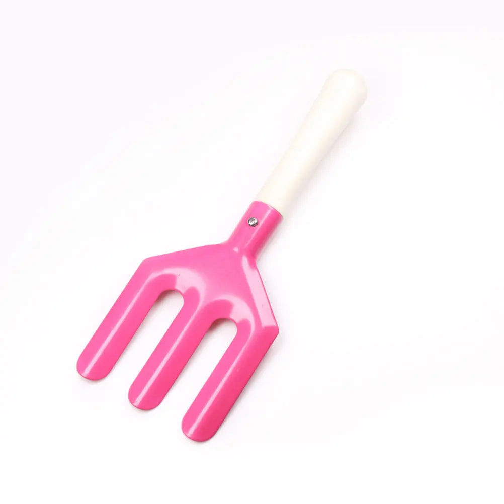 Children Gardening Tools Kids Watering Can Shovel Wooden Handle Safe Cartoon Design Planting Garden Tool Set