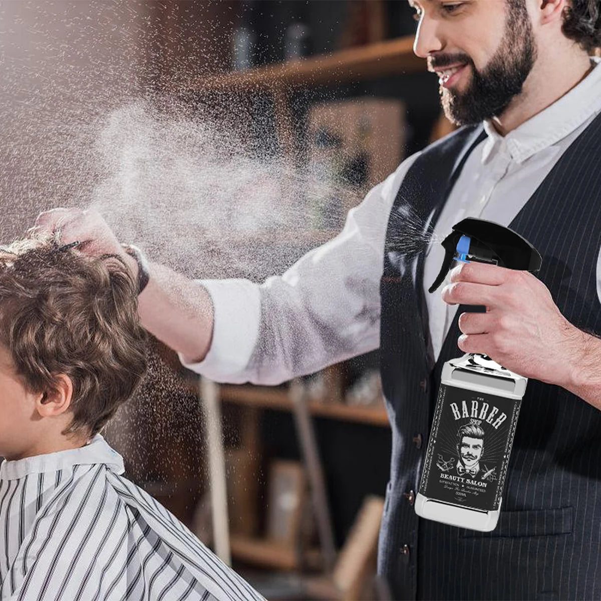 Professional Salon Barber Spray Bottle Refillable Fine Mist Empty Watering Can Water Sprayer Barbershop AccessoriesHair Tools