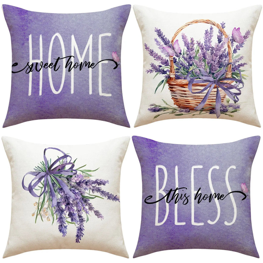 Pillow 45*45 Floral Case Square Bed Sofa Home Decor Throw Pillow Cover Cushion Cover Decorative for Living Room Home Decoration