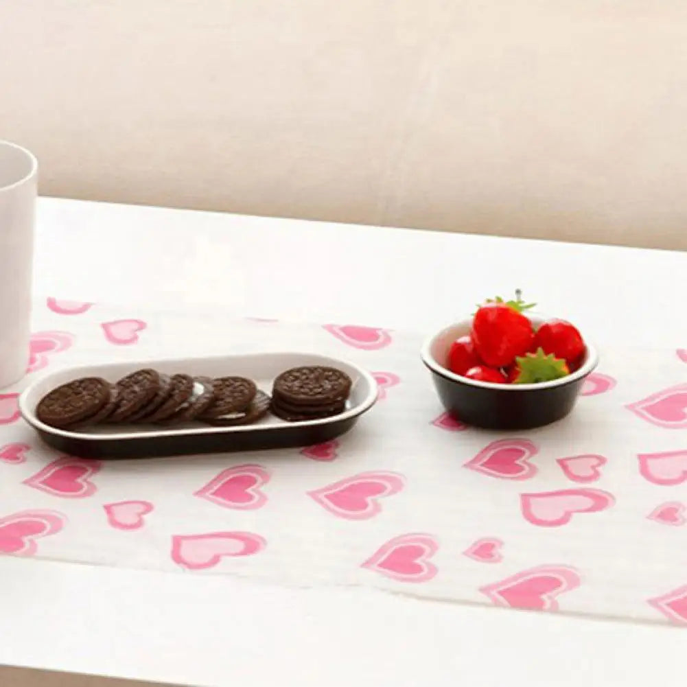 300cm Drawer Mat Eco-friendly Moisture-proof Cute Printing Shelf Paper Cabinet Drawer Liner Table Mat Kitchen