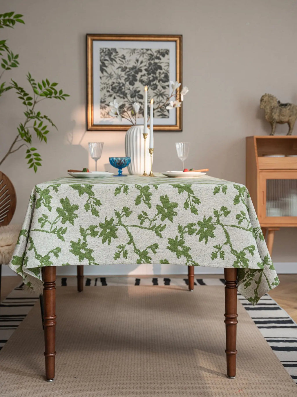 Jacquard Thick Tablecloth Rectangular Dinner Table Cover,for Kitchen Dinning Tabletop,Home Parties Decor