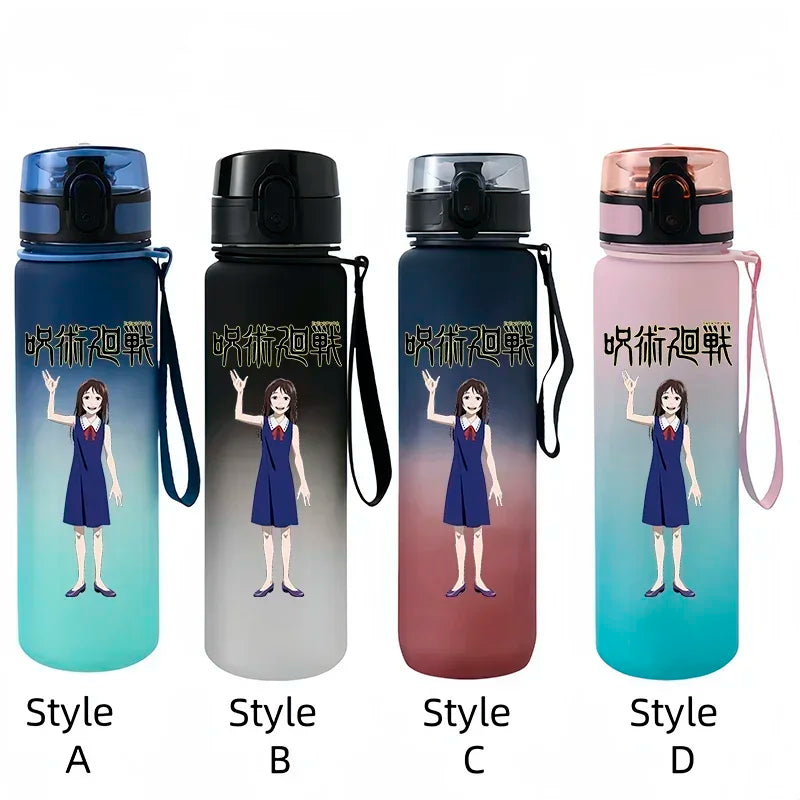 Jujutsu Kaisen Peripheral Cartoon Animation Water Bottle Sports Plastic Student Children Large Capacity 650ml Water Cup