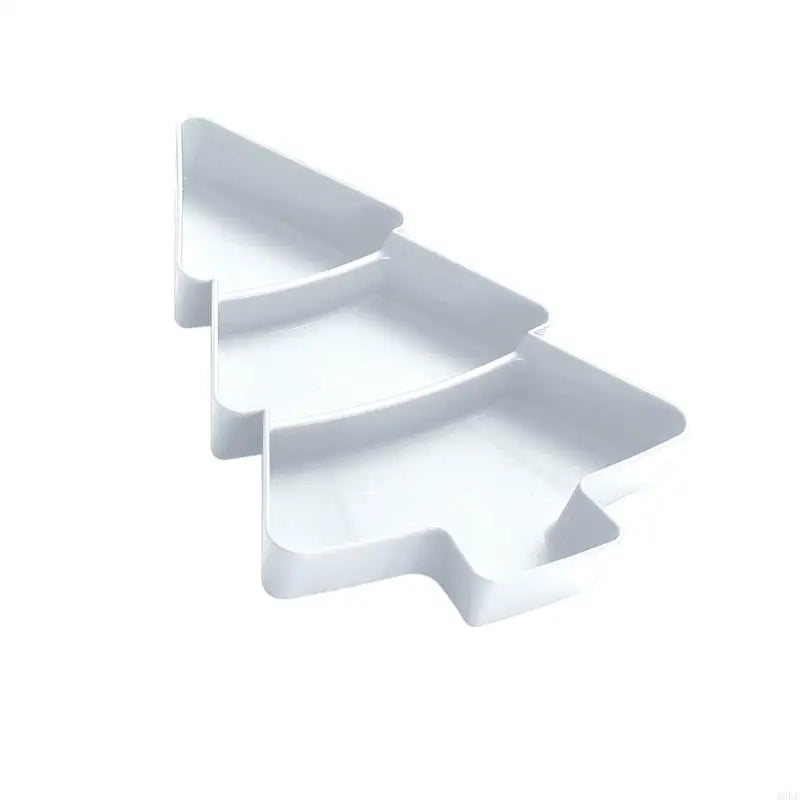 A0KE Multiple Section Holiday Snacks Tray Plastic Christmas Tree Designs for Candy Nut and Party Serving