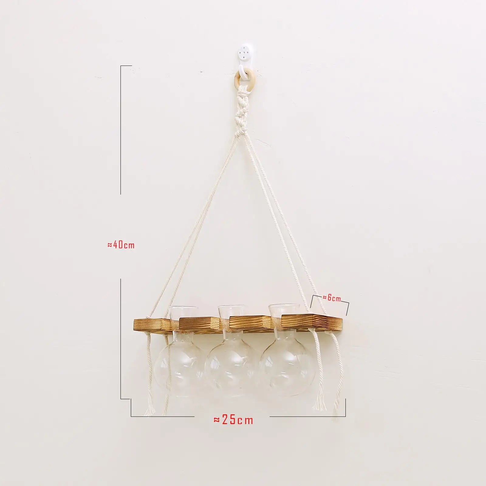 Wall Hanging Planter Flower Pot Wooden Frame Home Office Garden