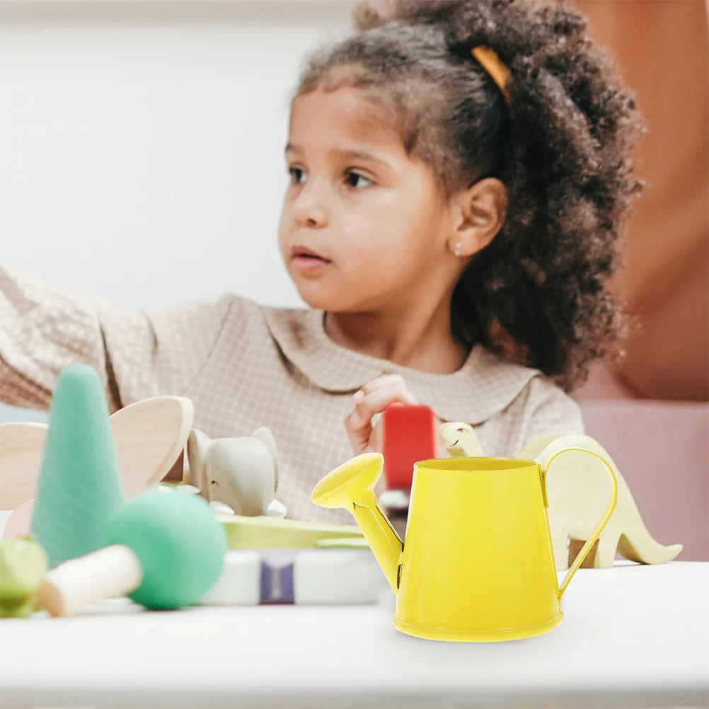 4Pcs Mini Watering Can Kids Portable Metal Small Plant Flower Garden Watering Mini Kettle for Plants Small Water Pot Plant