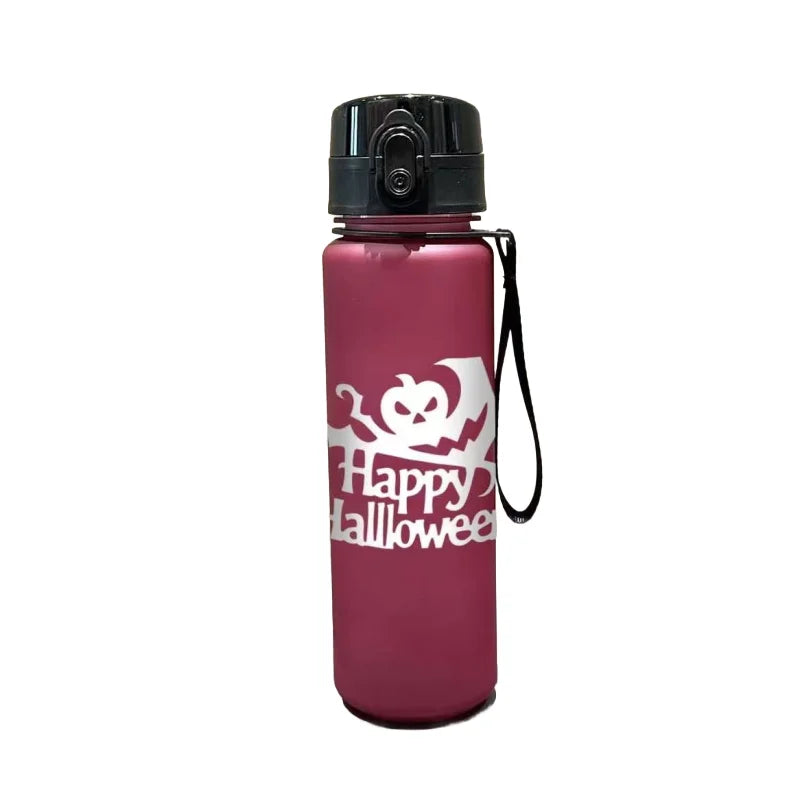 3D Printed Matte Finish Halloween-themed water bottle 650ML with a large capacity, PVC-Free, Leak-Proof，Perfect for Holidays