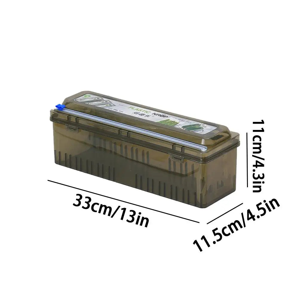 Plastic Wrap Dispenser Fixing Foil Cling Film Cutter Food Wrap Plastic Sharp Dispenser Cutter Organizer Kitchen Tool Accessories