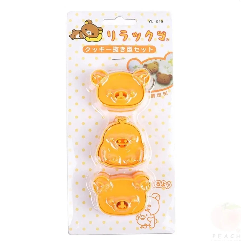 3PCS Cute Bear Sandwich Mold Bread Cake Biscuit Embossing Tool Cookie Cutter Baking Pastry DIY Kitchen Tools Bakery Accessories