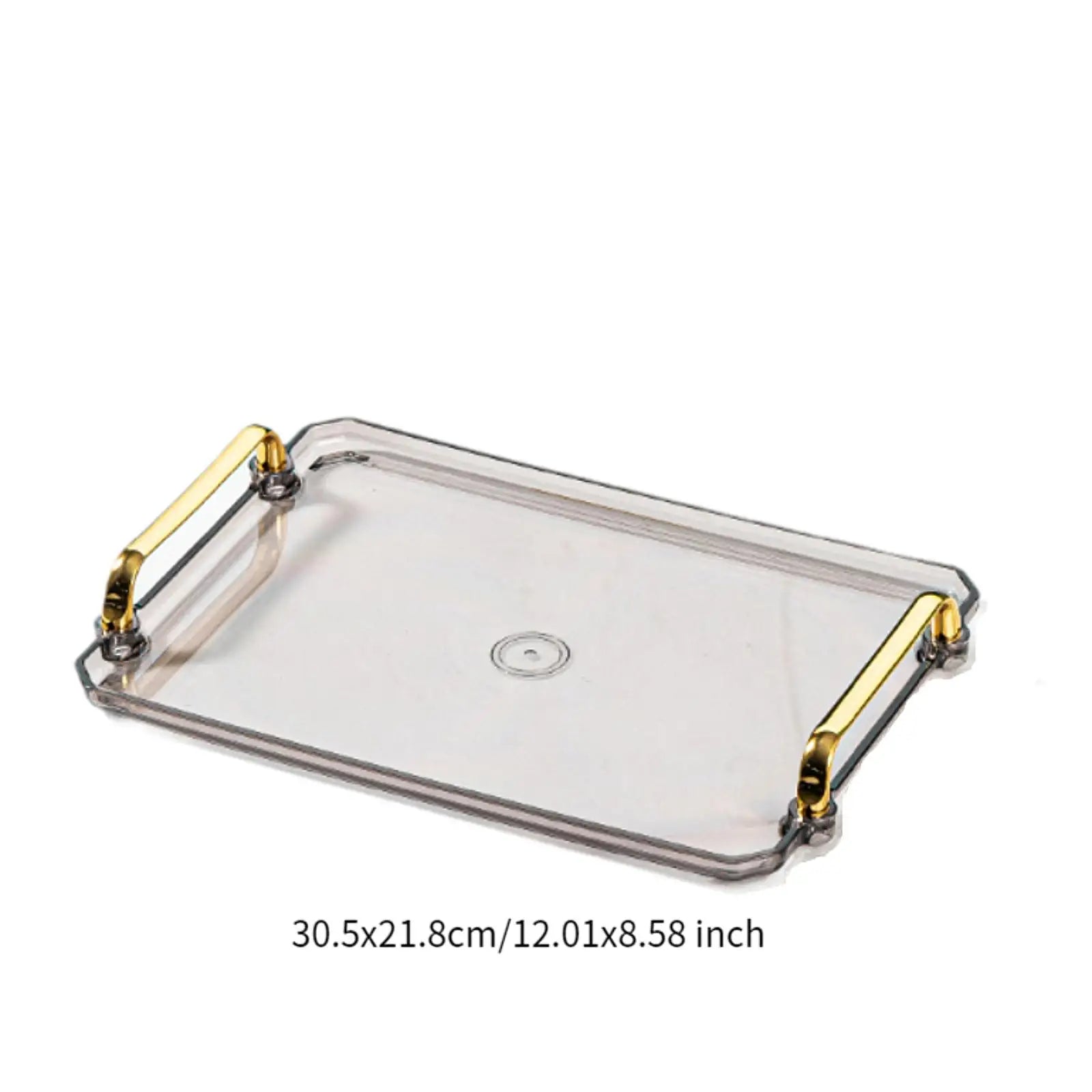 Rectangular Serving Tray with Handle Cosmetic Jewelry Dish Bathroom Decorative Tray Table Storage Organizer for Home Hotel