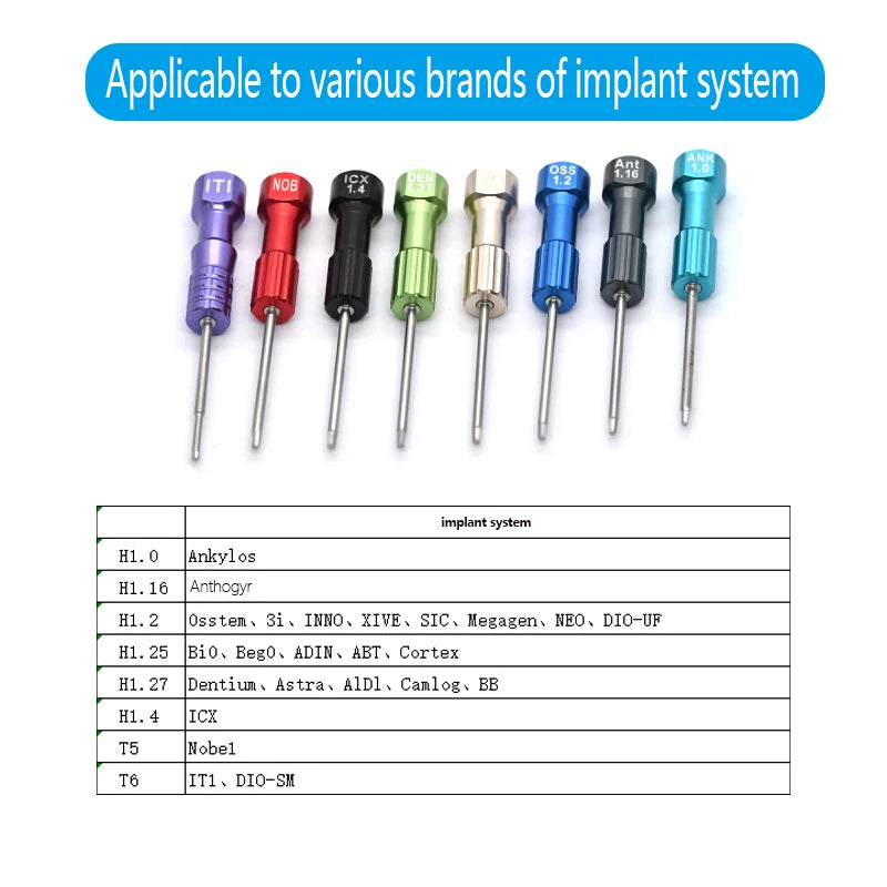 Dental Implant Screwdriver Dental Laboratory Stainless Steel Implant Screw Driver Dentistry Tool Kit Micro Screwdriver