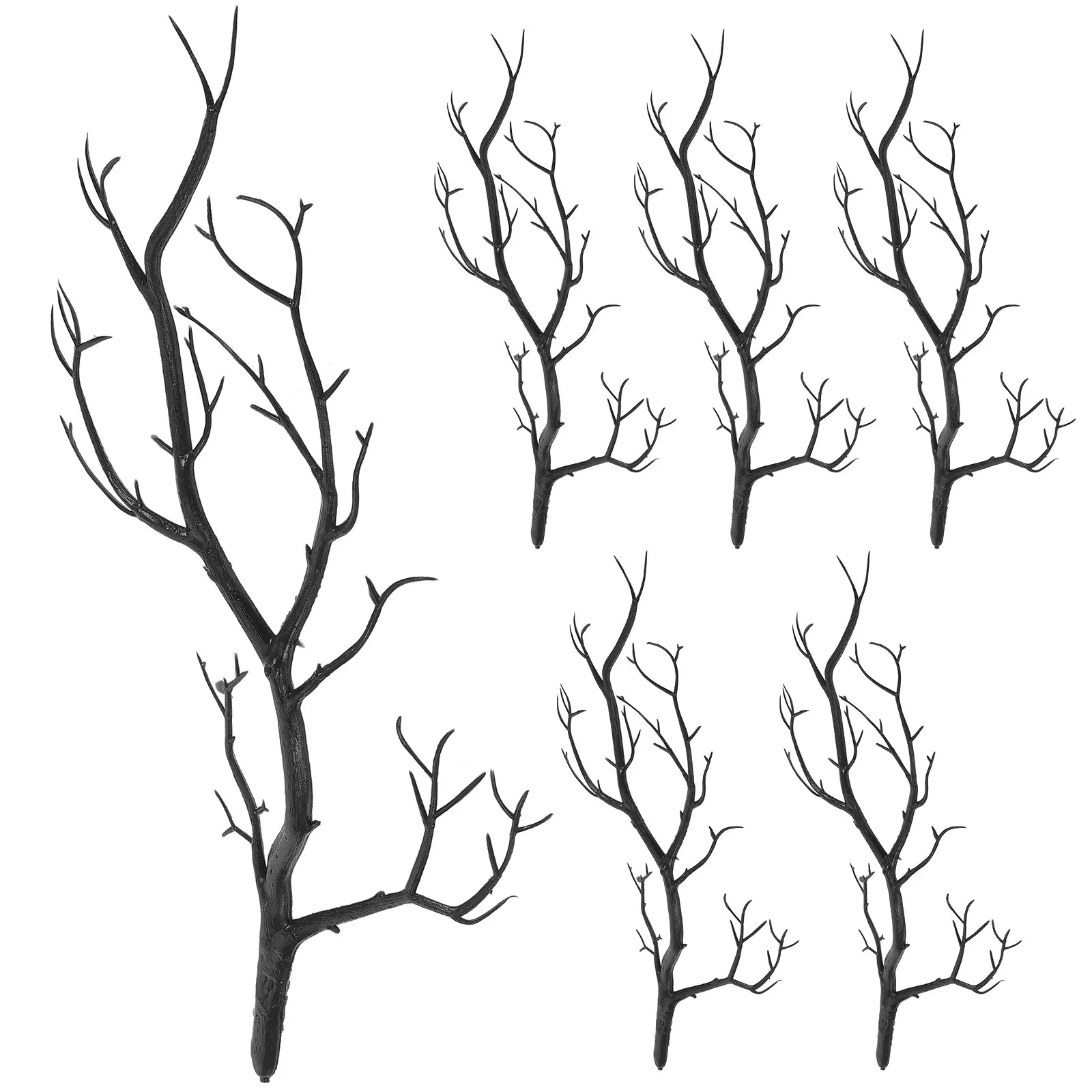 6Pcs Simulation Plastic Dried Tree Branches Artificial Fake Twigs Halloween Home Decoration Vase Centerpiece Party Branches