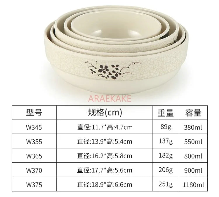 330ml Melamine small bowl commercial tableware plastic rice bowl soup bowl restaurant commercial