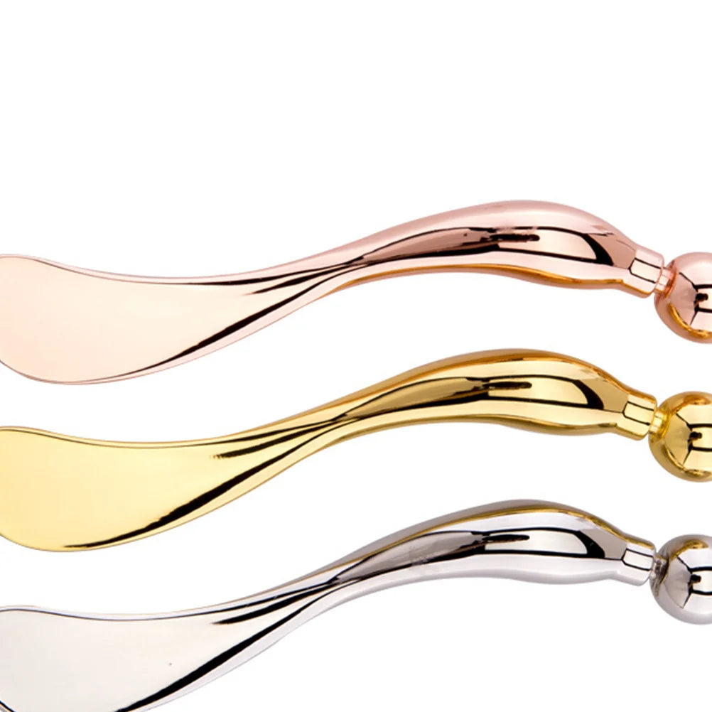 Zinc Alloy Metal Cream Spoon Rose Gold Eye Massage Tool Eye Fatigue Relief Beauty Tool Skin Care Mixing Mask Spoon