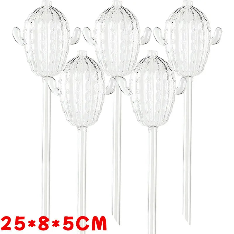 Unique Clear Plant Watering Can Cactus Shape Auto Irrigation Device Efficient Flows Water Tool Supply Outdoors Garden Equipment