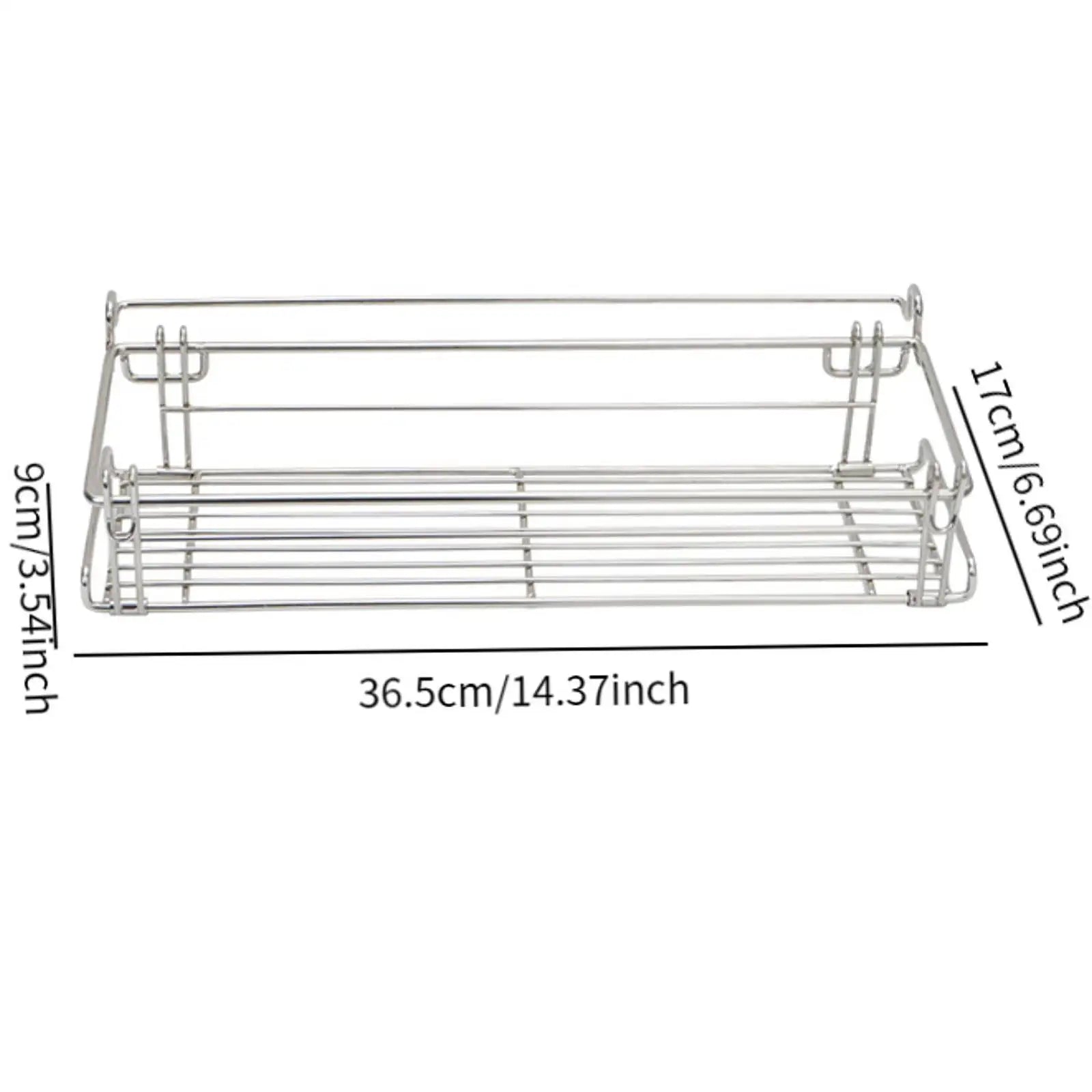 Table Side Basket Storage Rack Lightweight Stainless Steel Foldable Hanging Basket Shelf for Camping Beach Aluminum Desk Tent