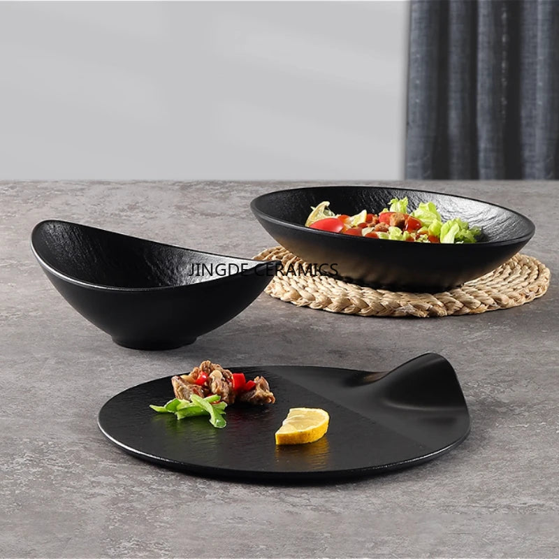 1pc Melamine Cooked Food Dish Hotpot Restaurant Tableware Plate Cold Dishes,braised Meat Dishes Display Plate Buffet Tray