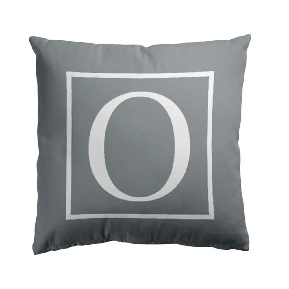 Pillow Cover Cushion Case 45x45cm English Letter Print Home Sofa Bed Car Decor