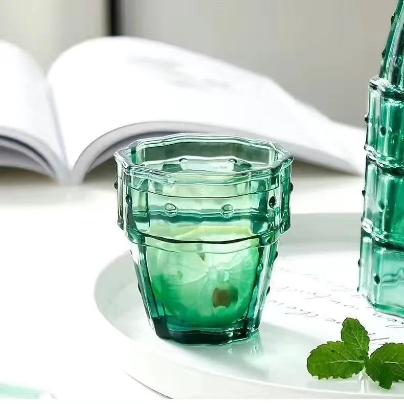 Creative Cactus Transparent Water Coffee Mug, Office, Home, Kitchen Accessories, Drinking Glasses, 240ml