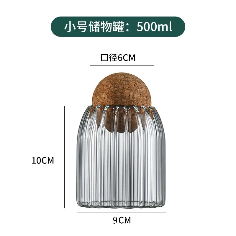 Glass Storage Jars with Airtight Wooden Lids Modern Pantry Containers for Coffee Tea Sugar Spices Kitchen Counter Jars