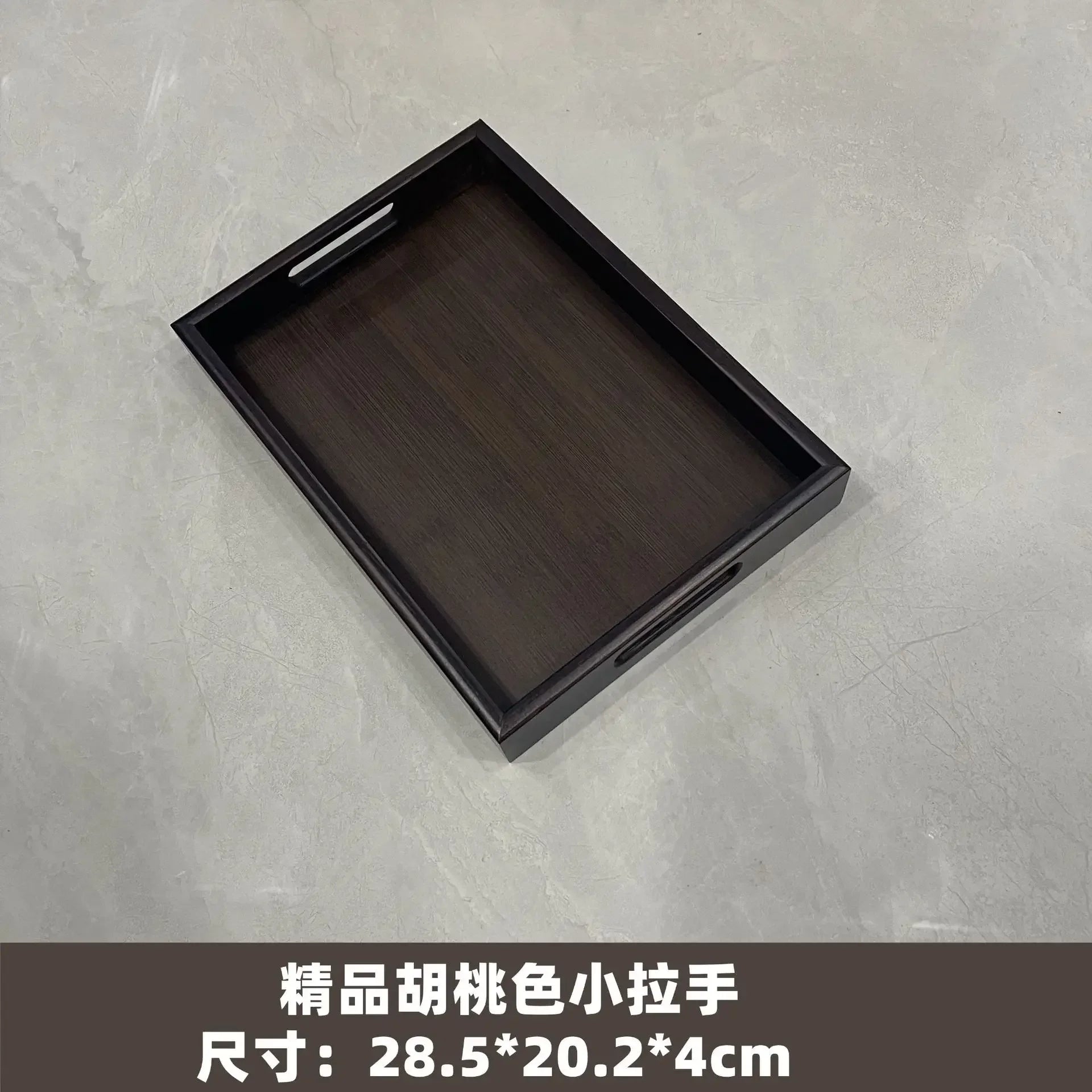 Wooden Bamboo Tray - Rectangular Serving Platter for Home & BBQ | Portable Tray for Bread & Pastries | Eco-Friendly Dining Plate