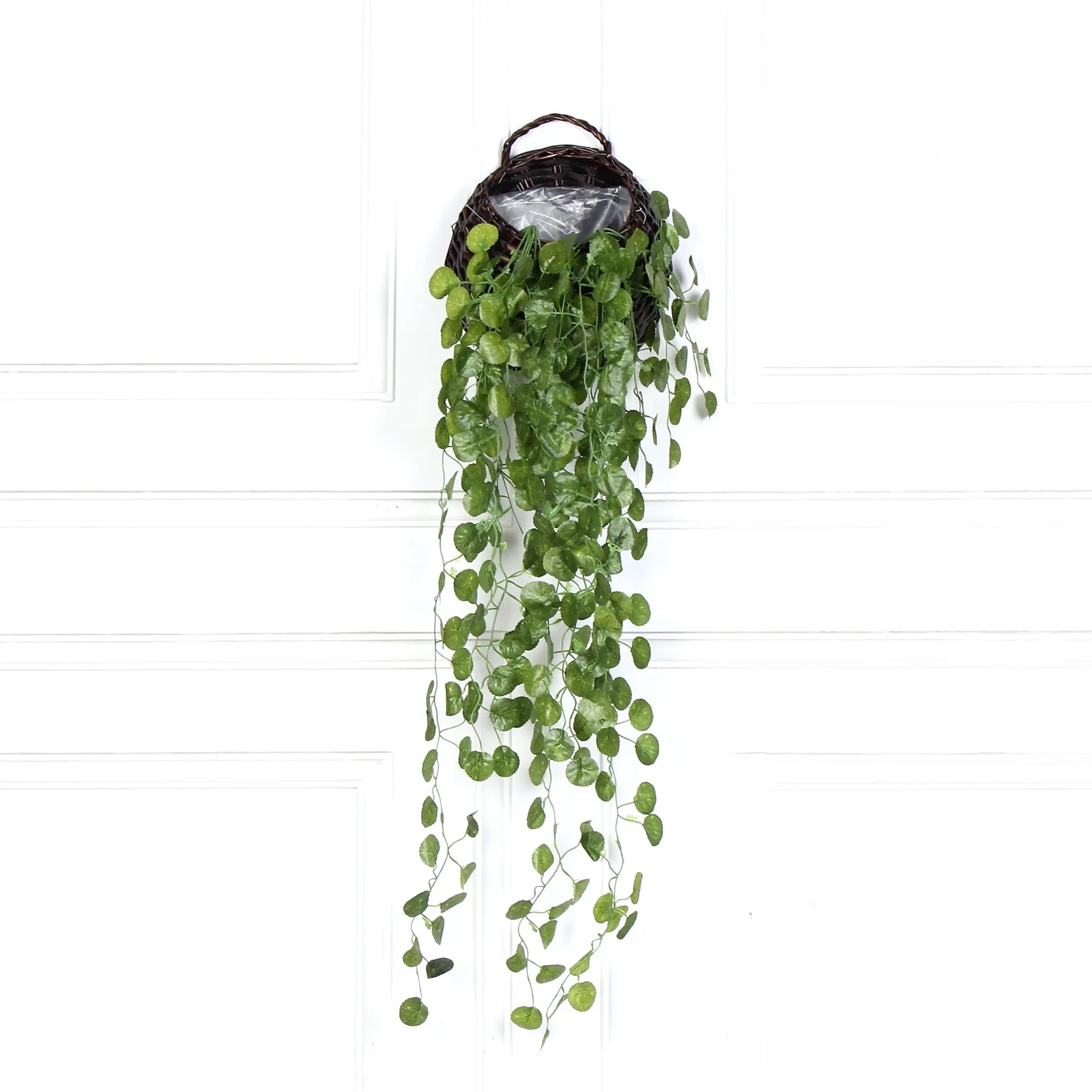 90cm Artificial Green Radish Wall Hanging Plant Rattan Home Living Room Decoration Background Wall Flower Vine Plant