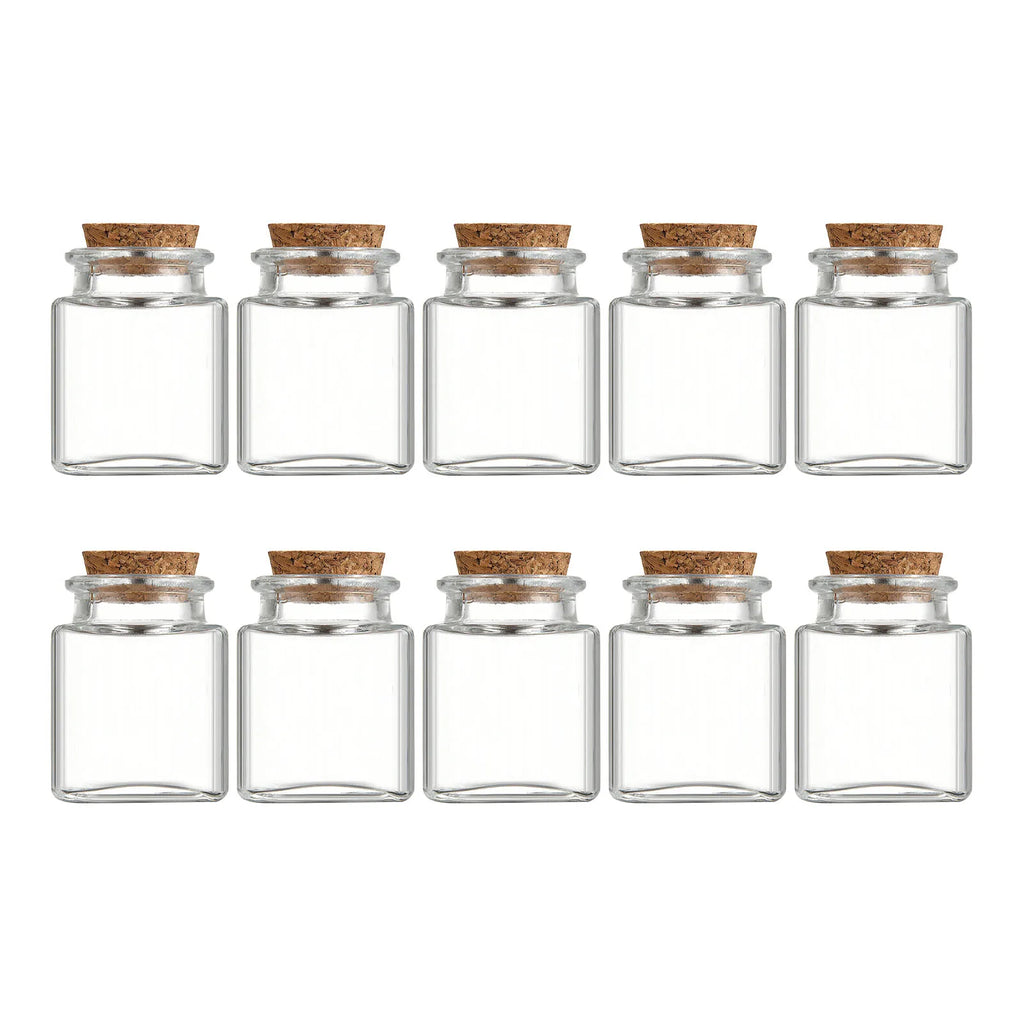 1/5/10Pcs Glass Storage Jars Kitchen Pantry Organizer with Airtight Lid Spices Sugar Coffee Tea Bottle Dry Food Containers