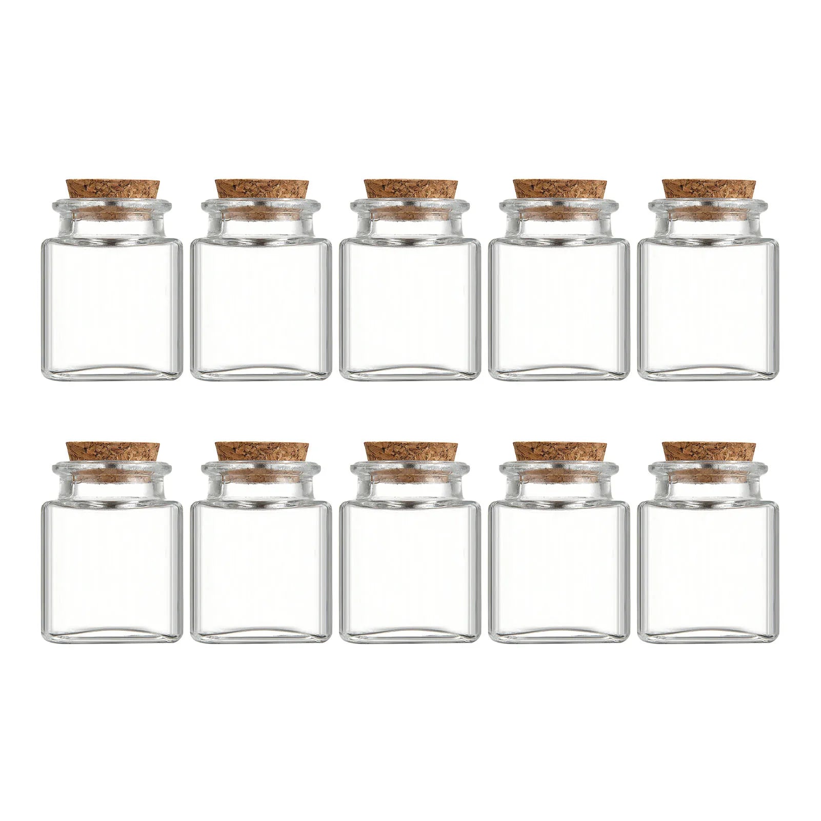 1/5/10Pcs Glass Storage Jars Kitchen Pantry Organizer with Airtight Lid Spices Sugar Coffee Tea Bottle Dry Food Containers