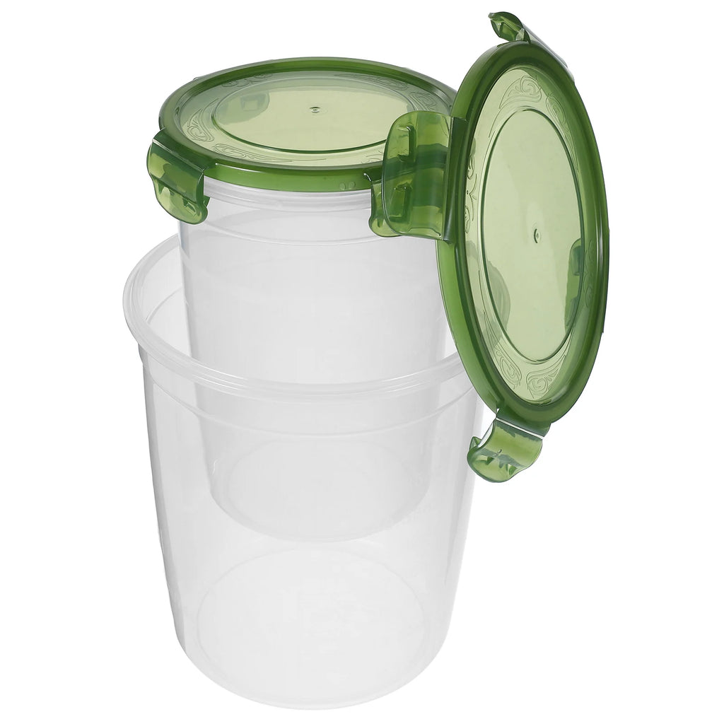 2Pcs Airtight Grain Storage Containers Plastic Sealed Jars Kitchen Food Storage Organizer Canisters Food Container