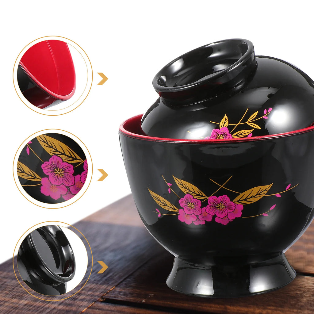 1 pc Japanese Style Miso Soup Bowl 6.7 Inch Fine Craftsmanship For Ramen Noodles Salad Dessert Plastic Tableware Kitchen Supply