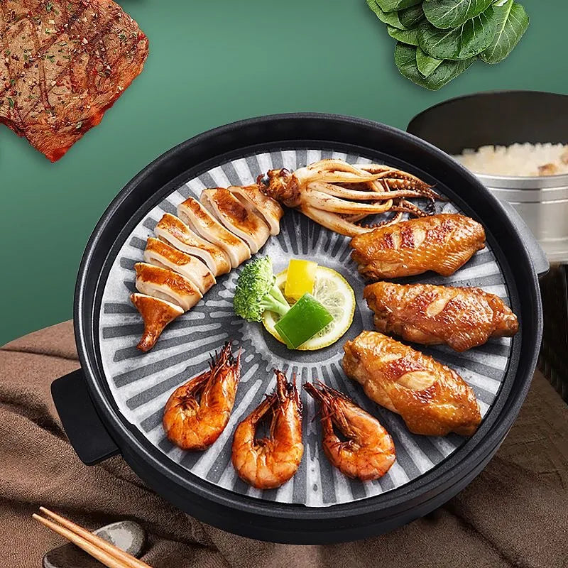 100 Pcs pcs Round Baking Paper Circle Parchment Paper Liner BBQ Oven Patty Hamburger Paper Cake Non-Stick Baking Paper Tools