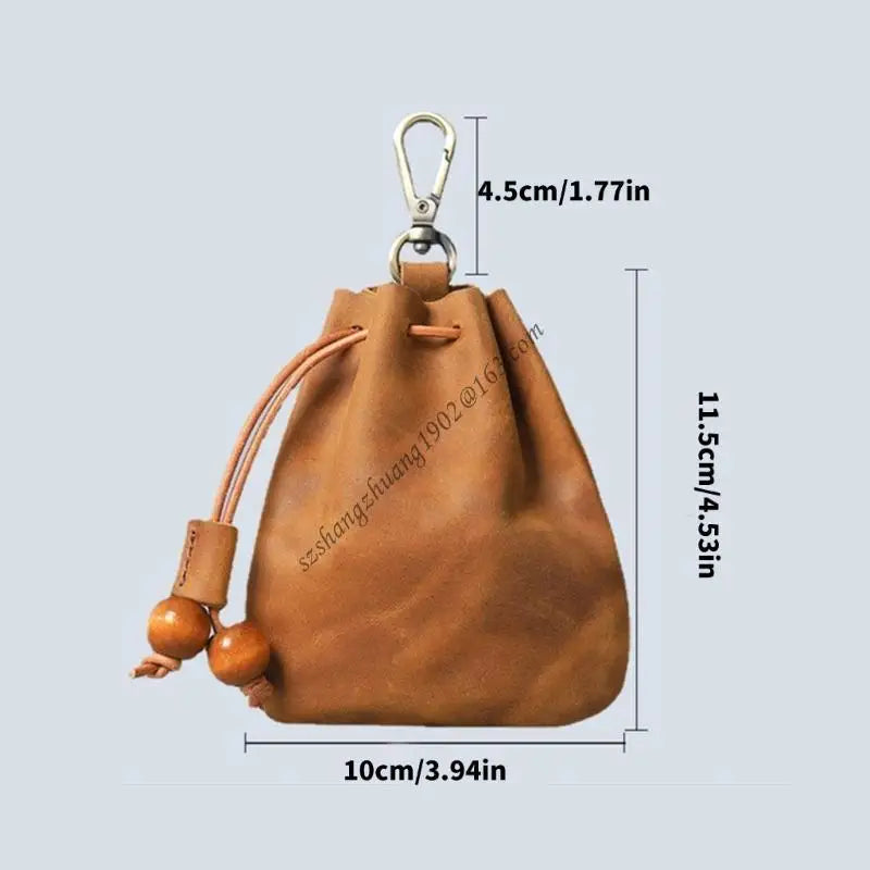Q6RB Leather Jewelry Display Small Hanging Solution Storage Bag Perfect for Earrings Bracelets Closet Bathroom Storage