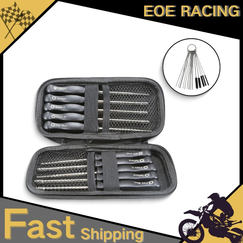 10pcs Carburetor Adjustment Tool Single D Double D Hexagon Hex Socket Kit Set Screwdriver Kit Small Carburetor Tune up